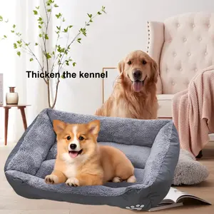 Premium Grey Plush Dog Bed | Cozy Calming Sleep-Friendly Non-Slip Winter Nest for Cats & Dogs