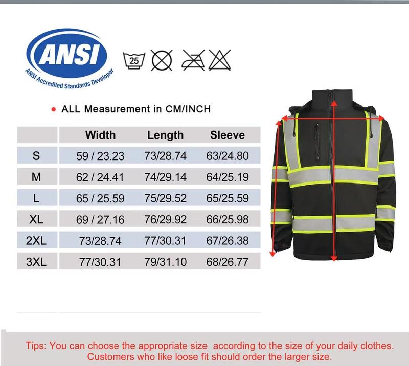 High Visibility Safety Sweater Black Hoodie Pullover with Reflective Strips for Enhanced Visibility
