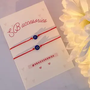Evil Eye Bracelet - Red String with Blue Bead for Protection and Luck