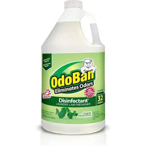 OdoBan Disinfectant Concentrate and Odor Eliminator, Made in the USA, Original Eucalyptus Scent, 1 Gallon