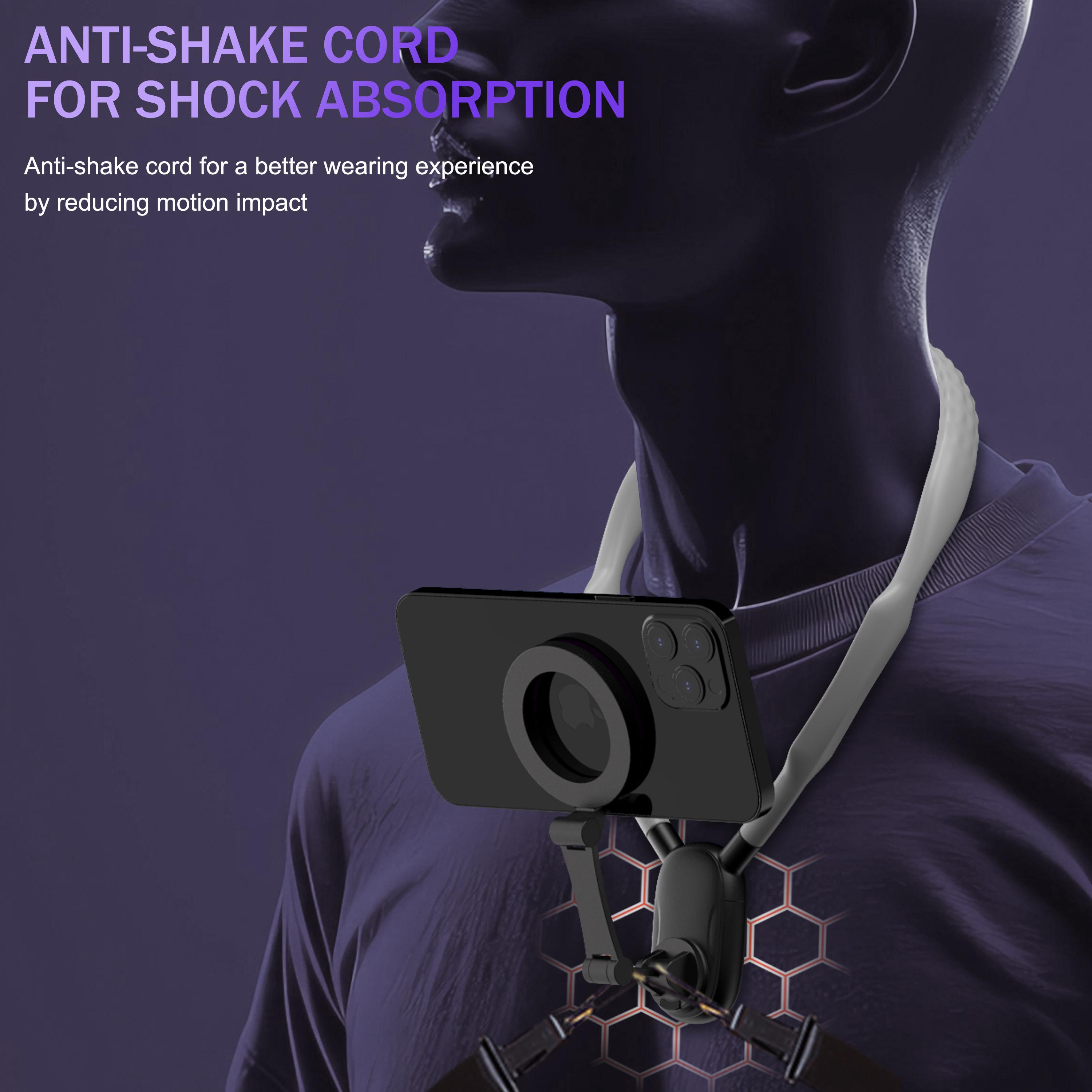 Hands-Free Magnetic Neck Mount for Phones – POV Vlog Holder with Chest Strap for iPhone 17,,16, 15, 14, Android