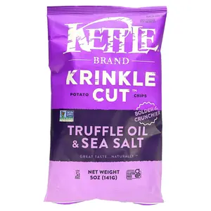Kettle Foods Krinkle Cut, Potato Chips, Truffle Oil & Sea Salt, 5 oz (141 g) Kettle Foods Krinkle Cut, Potato Chips, Truffle Oil & Sea Salt, 5 oz (141 g)