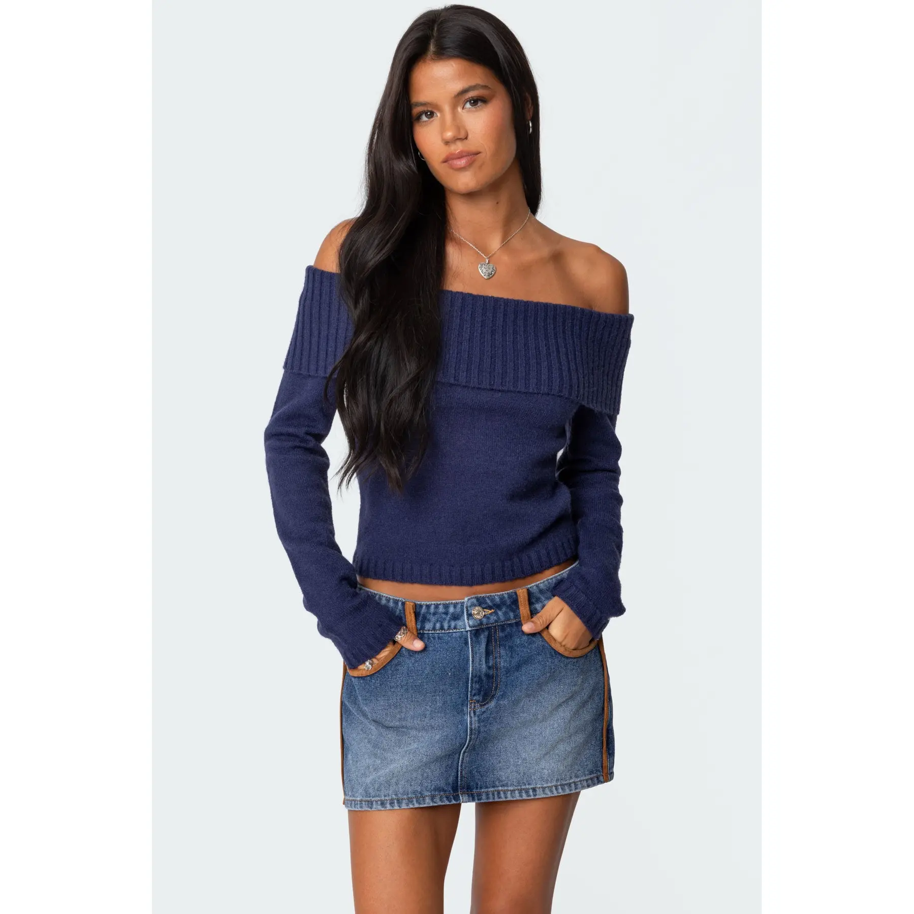 Tamara Fold Over Knit Top