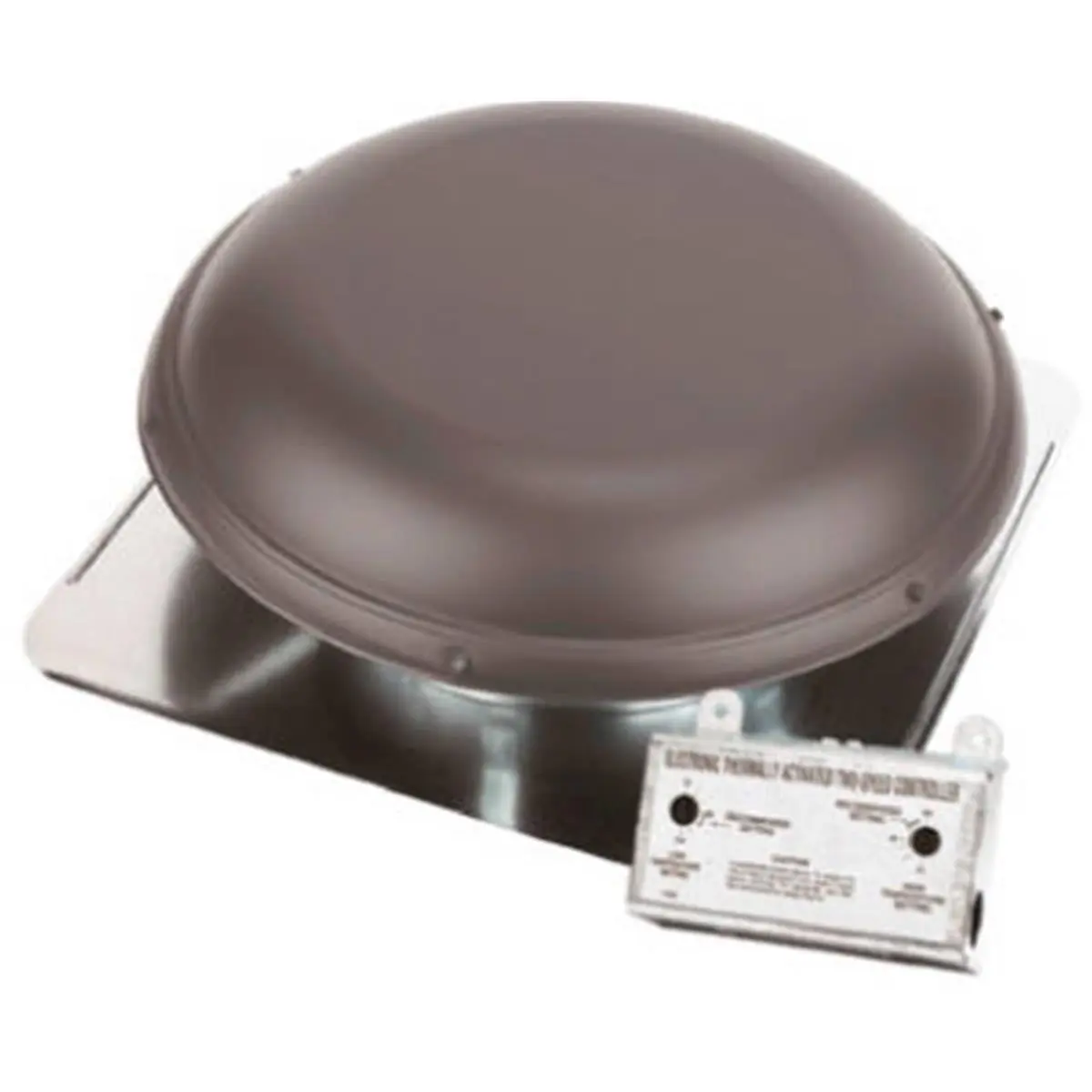 212 MAIN RV28BR Roof-Mounted Metal Dome Ventilation Fan - Dome Shape, 25 in, 9 x 25.5 x 26.2 in, 1320 CFM, 4-Amp Motor, 4-Bladed Fan Blade, Adjustable Temperature, Brown Household Appliance Ventilator