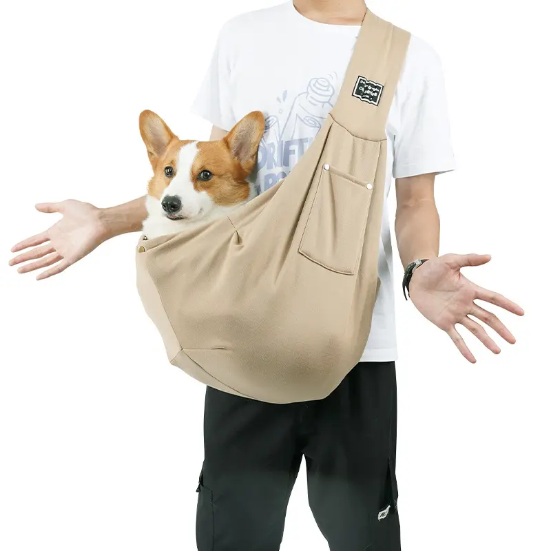 critter cuddler sling New pet shoulder crossbody bag Breathable travel mesh outdoor portable dog bag large cat bag for dogs and cats