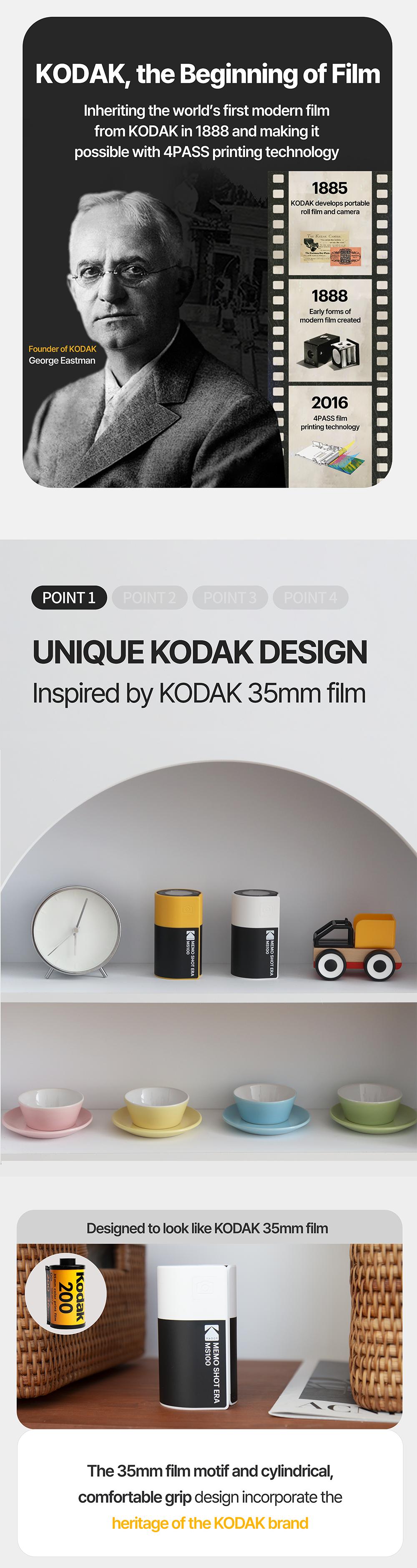 KODAK Memo Shot ERA Label Printer (1.8x2.7inches) bundle (camera with 1 roll + 9 rolls cartridge set) Instant Portable Black and White Sticker Photo Printer