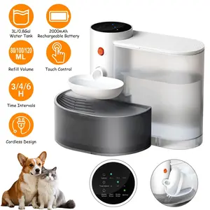 Smart Wireless Pet Water Fountain,2025 Upgraded Pet Water Fountain No Filter,3.5L/118oz Ultra-Quiet Design,Rechargeable Automatic Water Dispenser for Cats and Small Dogs