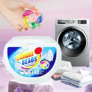 30/50 pcs 6 in1 laundry gel beads, upgraded version, concentrated multiple cleaning, 1 bead can wash more clothes, fresh floral and fruity fragrance, and make your clothes fragrant for a long time