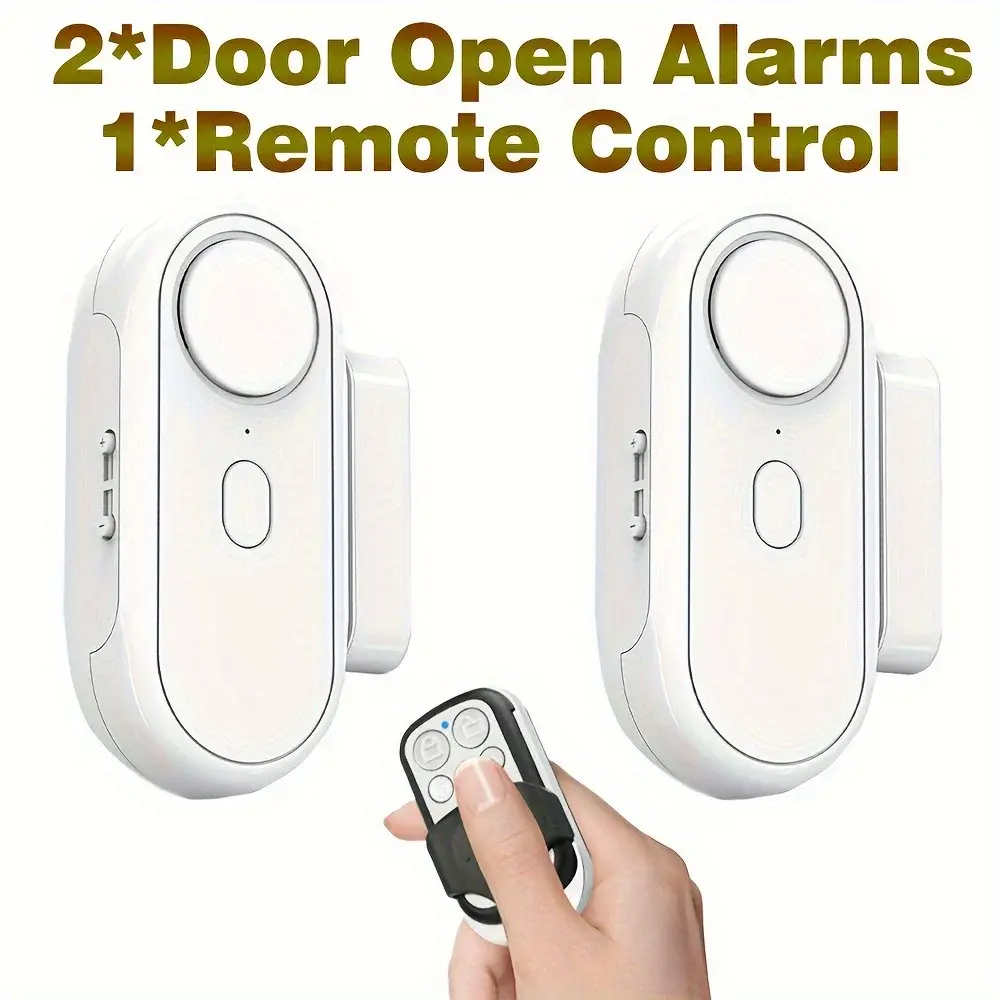 Wireless Window & Door Magnetic Burglar Alarm Sensor - 120DB Loud Alert, 6 Alarm Modes, Adjustable Volume, Doorbell Chime, Batteries, Adhesive Tape for Home Safety, Guest Visits