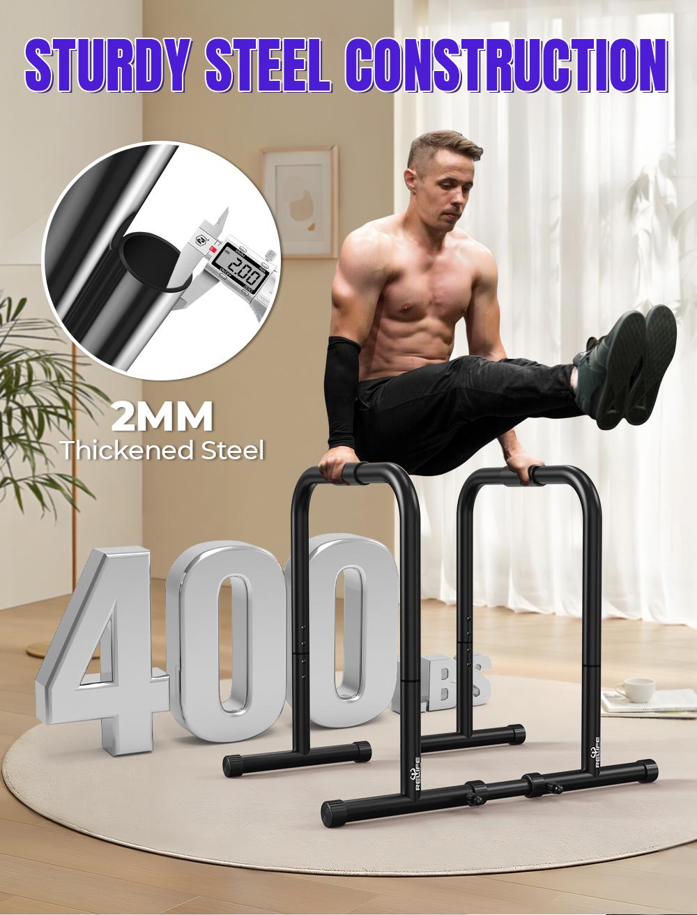 RELIFE REBUILD YOUR LIFE Multi-Function Dip Station Heavy Duty Dip Stands Calisthenics Dip bar Station Exercise Stabilizer Parallette Push Up Stands RELIFE REBUILD YOUR LIFE Multi-Function Dip Station Heavy Duty Dip Stands Calisthenics Dip bar Station Exercise Stabilizer Parallette Push Up Stands