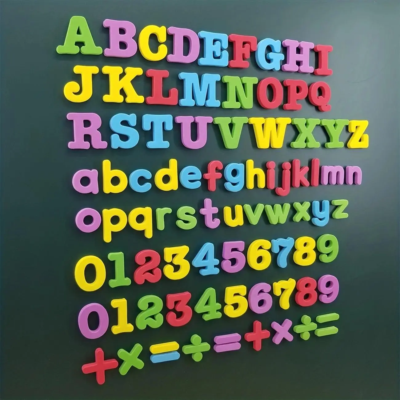 Magnetic Alphabet & Number & Symbols Set, 50pcs/set Random Color Magnetic Fridge Magnet, Home Decor for Kitchen Classroom Dining Room, Refrigerator Magnets Letters Magnets