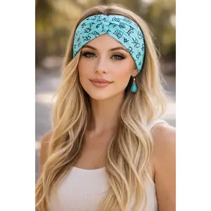 Western Pattern Stretch Style Headbands - Lightweight & Comfy All-Day Stretch with Eye-Catching Cowgirl Prints for Everyday Wear