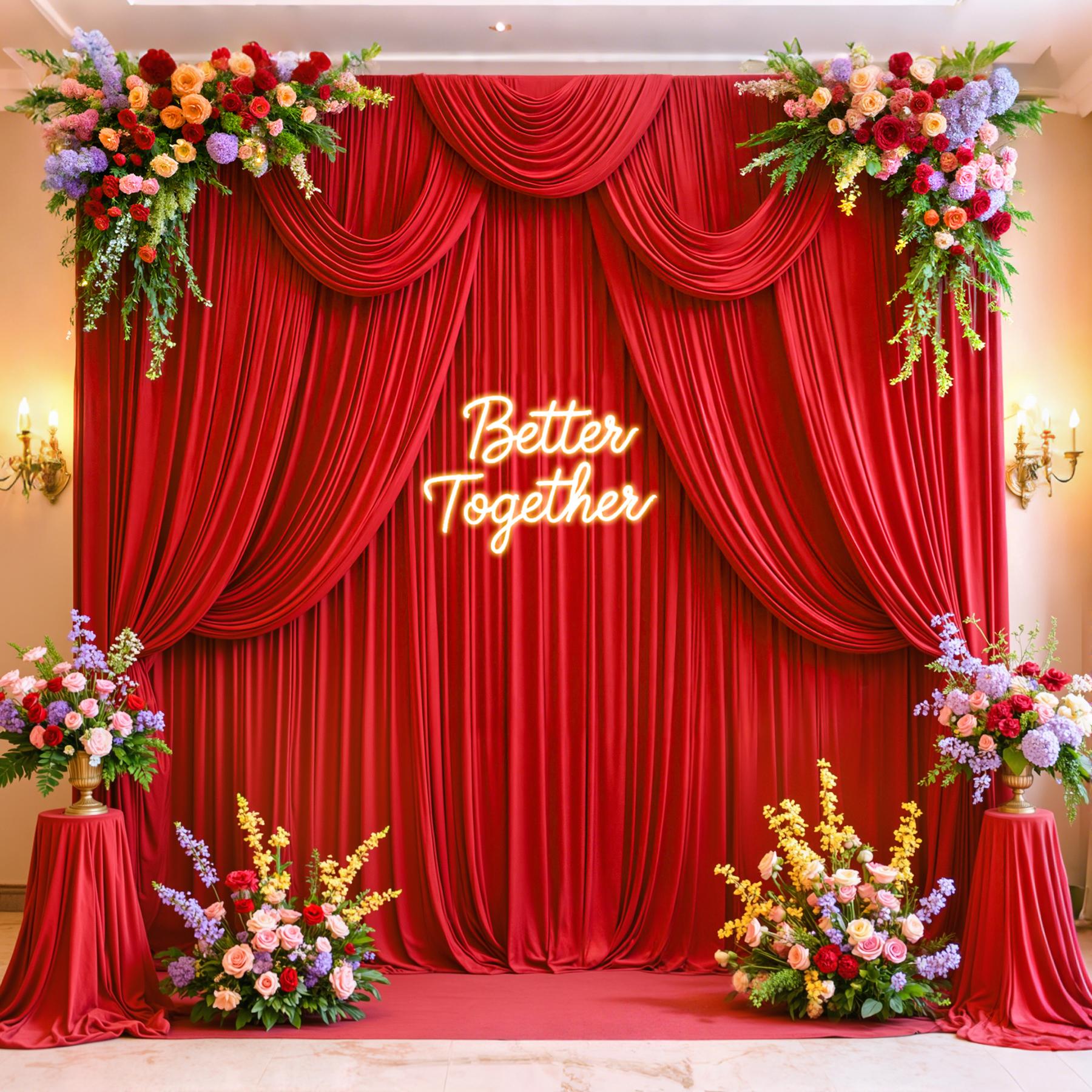 30 x 10ft Backdrop Curtains 6 panels 5 x 7ft or 5 x 10ft Polyester Fabric Background Drapes for Holiday Party, Wedding Event Decor 30 x 10ft Backdrop Curtains 6 panels 5 x 7ft or 5 x 10ft Polyester Fabric Background Drapes for Holiday Party, Wedding Event Decor