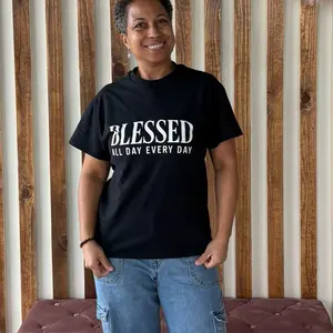 Blessed All Day Every Day Inspirational Tee 100% Cotton Unisex Classic Fit Positivity Daily Motivation Streetwear Friendly