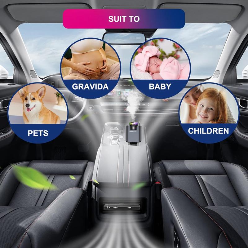 【New Airfreshener Starlight In Car Roof】5 in 1 Car Charger, Car Air Freshener with High Speed USB C Adapter with Lightning Cable & Charge Port for iPhone & Android Phone, Retractable Car Charger, Comes with 3 Bottles of Fragrance, Car Accessories