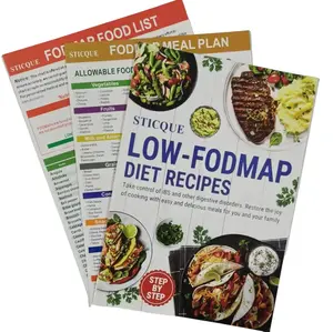 Low FODMAP Food List & Meal Plan – IBS & Bloating Relief Laminated Chart | Serving Sizes, Net Carbs, Calories, Fiber – Easy Elimination Diet for Beginners