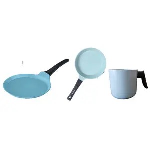 Combo 3 piece Jade Cook Round Griddle 10", Fry Pan 9.5" and Milk Pot 6"/ Combo de 3 piezas de Jade Cook Comal Redondo, Sartén y Pocillo