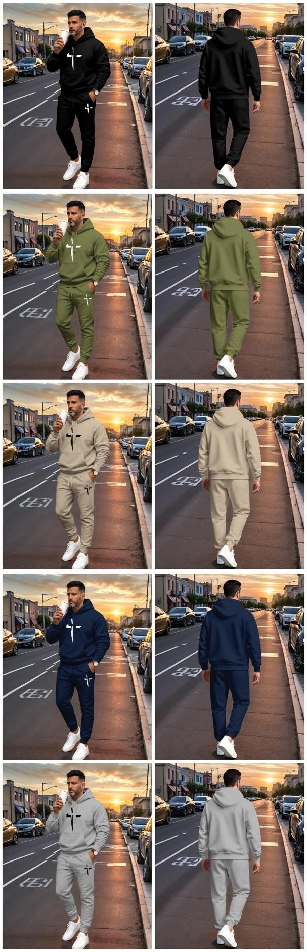 Men's Faith Printed Hoodie and Drawstring Sweatpants Set, Menswear, Casual Athletic Long Sleeve Hooded Jacket & Trousers for Fall & Winter, Men's Clothing for Daily Wear, Sportswear Indoor Outdoor, Tracksuit, Athleisure Summer Clothes Men's Faith Printed Hoodie and Drawstring Sweatpants Set, Menswear, Casual Athletic Long Sleeve Hooded Jacket & Trousers for Fall & Winter, Men's Clothing for Daily Wear, Sportswear Indoor Outdoor, Tracksuit, Athleisure Summer Clothes