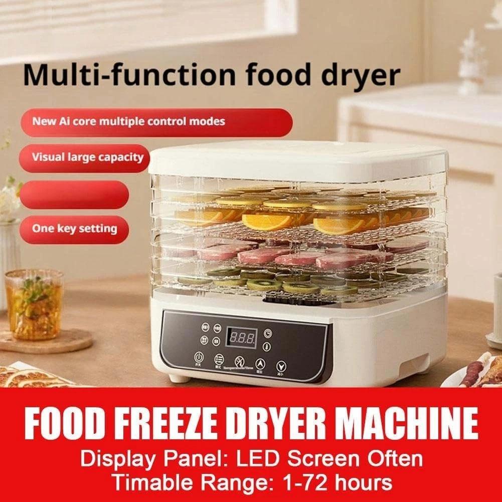 Essential Food Dehydrator, 5 Stackable Trays with Adjustable Timer and Temperature Control - Electric Food Preserver for Jerky, Fruits, Veggies, Meat & Dog Treats, Large capacity