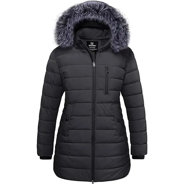 2026 NEW Women's Plus Size Winter Jacket Warm Long Puffer Coat Quilted Parka Jacket with Removable  Hood  giftideas Casual Outerwear