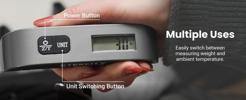 Etekcity Luggage Scale, Travel Essentials, Digital Weight Scales for, Portable Handheld Scale with Temperature Sensor, Rubber Paint, 110 Pounds, TikTokShopHolidayHaul Deal