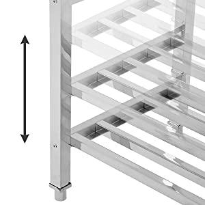 GARVEE 48x24 Inch NSF Certified Stainless Steel Folding Work Table with Undershelf for Kitchen, Laundry, Outdoor Cooking - Heavy Duty Commercial Use