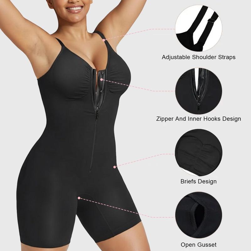 Shapewear for Women Tummy Control Bodysuits Zip-Up Comfort Ultra Stretch Fabric Customizable Fit Breathable Mesh Design Comfortable Fit