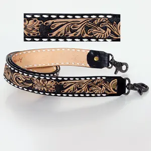 American Darling Hand Tooled Genuine Leather Crossbody Handle Strap for Bags Phone Keychain Wallet Purse Clutch Cellphone