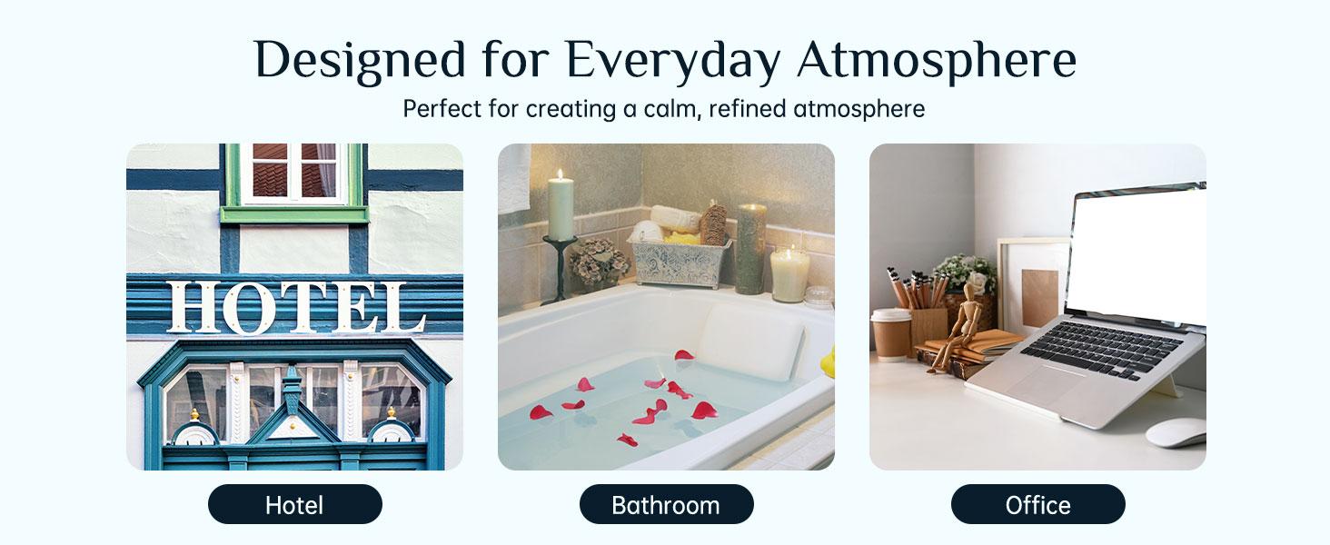 ASAKUKI Luxury Hotel Collection Essential Oils Set for Home & Diffusers - Hotel Haven, Neon & Rain, Hawaiian Aloha, Warm Encounters, Finally Free, Adventurer’s Rush fragrance