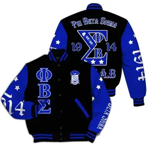 ΦΒΣ Varsity Jacket, Three Stars Black Jacket ΦΒΣ Fraternity Jacket 467 OYT