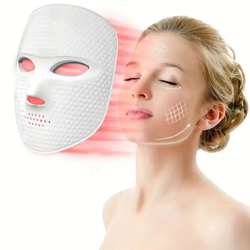 Wireless LED esthetics Red Light Therapy Face Mask - Gentle, Portable, Rechargeable Skincare Device for Daily Home & Travel Use, Suitable for All Skin Types, Ideal Gifts for Women, photon rejuvenation nourish max,dorm essentials acial beauty machine