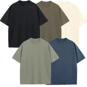[Super Bargain]5 pieces Men’s Multi-Pack Heavyweight 100% Cotton Drop Shoulder Fashion Tees,Summer Men's Short-Sleeve Shirt, Comfortable and Breathable Short-Sleeve Shirt Menswear Wetsuit Oversized