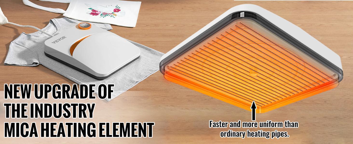 VEVOR Heat Press Machine, 10x12inches Portable Shirt Printing Multifunctional Sublimation Transfer Heat Press Machine Teflon Coated, Easy Iron-on Press for T-shirts/Bags/HTV/Pillows Vinyl Projects VEVOR Heat Press Machine, 10x12inches Portable Shirt Printing Multifunctional Sublimation Transfer Heat Press Machine Teflon Coated, Easy Iron-on Press for T-shirts/Bags/HTV/Pillows Vinyl Projects