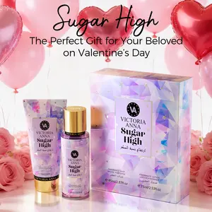 2-Piece Set,Women's Eau De Parfuma Spray And Body Lotion Gift Box,Long Lasting Fragrance, Perfect For Holiday Gifts, Dating,Daily Life, Parties, Body Mist,Fruit and Floral Scent Body Lotion，Birthday gift