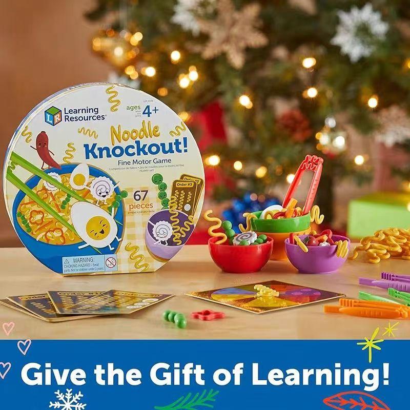 Learning Resources Noodle Knockout, Fine Motor Game, Chopstick Sorting Toy for Hand-Eye Coordination, Focus & Cognitive Skill Building, Ages 4+, Fun Educational Game for Kids at Home or in the Classroom