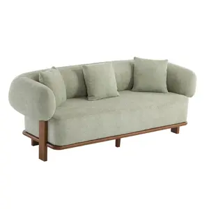 Christopher Knight Home 82" Modern Curved Living Room Sofa with Deep Seat & Solid Wood Frame