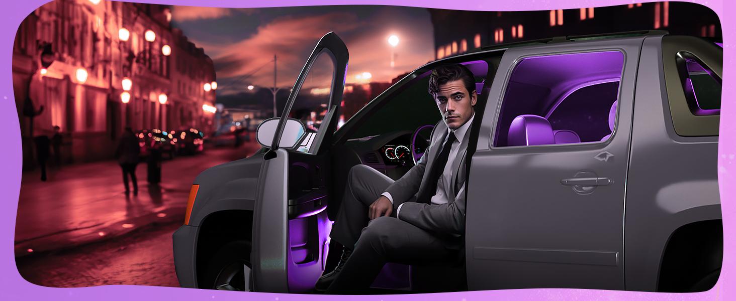 DIBMS LED Strip Lights with USB Adapter: Ambient Car Lighting Kit, App & Remote Control, Music Sync Mode, 4Pcs Strip Lights for SUVs & Trucks, 5V RGB LED Music Control Rock Lights Kit