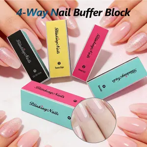 5Pcs Nail Buffer Block Set, 4-Way Nail Files and Buffers, Professional 4 Step Shine & Smooth Nail Polisher Blocks for Natural Nails, Manicure Nail Care Tools for Salon & Home Use