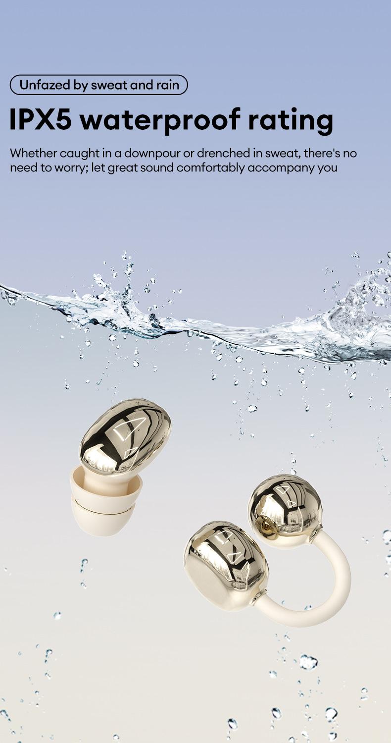 HYUNDAI Power bank & Ear clip type & Sleeping type 3-in-1 wireless Bluetooth headphones,Can charge the phone in reverse,With two pairs of headphones included,Waterproof and sweat-proof, with excellent sound transmission quality,Suitable for couples,sports