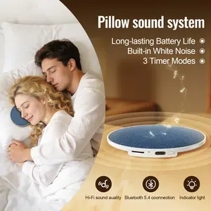 Pillow-mounted audio disc, sleep aid, ultrasonic sleep assistance, stress relief, creative under-pillow Bluetooth speaker with high dynamic sound quality.