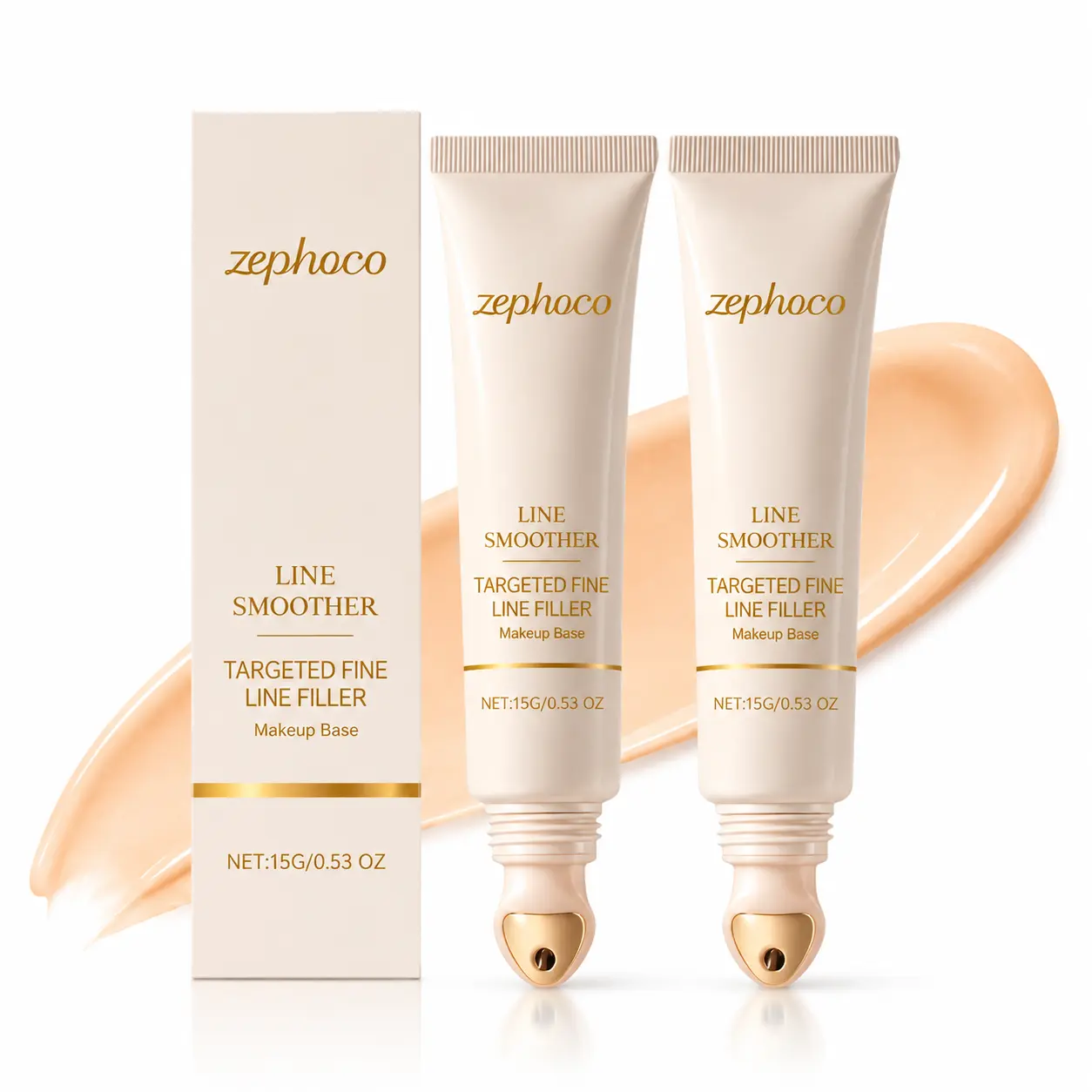 15g Facial Cosmetic Makeup Primer - Silky Smoothing Gel Cream, Targeted Fine Line-Filling, Pore-Minimizing, Hydrating Base for Long-Lasting Flawless Foundation Prep