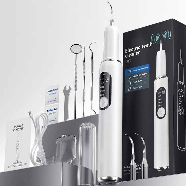 Plaque Remover for Teeth, Tartar Remover for Teeth Cleaning with 2 Replaceable Heads and 5 Adjustable Modes, Rechargeable Teeth Cleaning Plaque Remover for Home #fathersdaygift,back to school,back to school haul