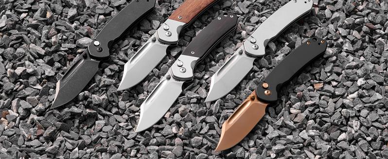 CJRB Bowie Pyrite Pocket Knife, EDC Knife, Folding Knife with 3.15'' AR-RPM9 Steel Blade, Hunting Knife with Wood Handle for Camping and FathersDayGift