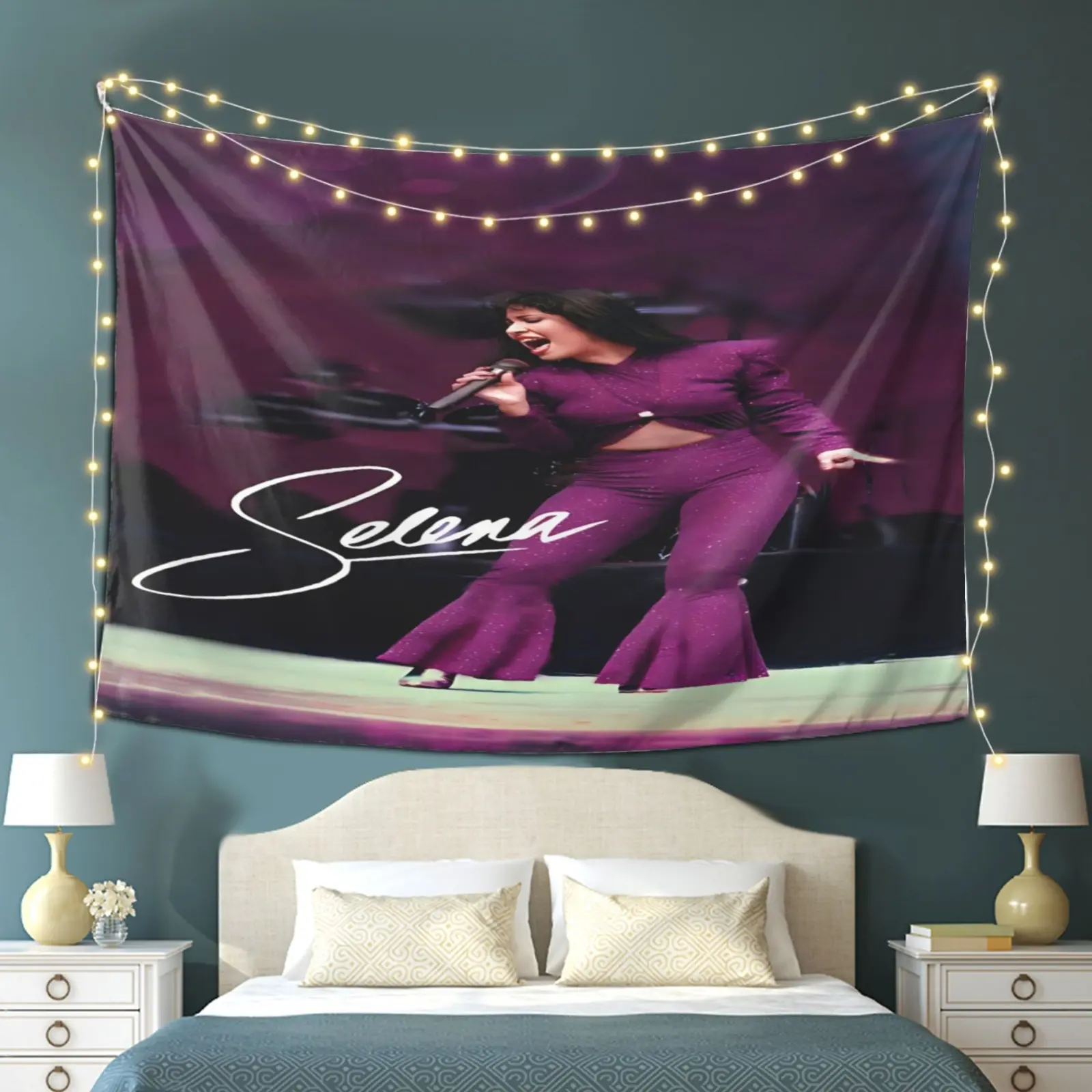 Selena Print Tapestry - High-Quality Indoor Home Decor Wall Hanging, Ideal for Bedrooms and Housewarming Gifts for Friends