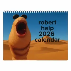Marcus The Worm 2026 Wall Calendar, Robert The Worm Calendar, Funny Vr Chat Meme Gift, Thick Paper 12 Monthly Holiday Planner, Funny Trendy Desktop Decoration, Hilarious Gift For Friends