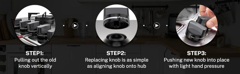 4 Packs Upgraded W10339442 Gas Stove Knobs, Cooktop Surface Burner Control Knobs Replacements, Compatible with Whirlpool Gas Range/Stove/Oven, Replaces WPW10339442 PS11753188 ect