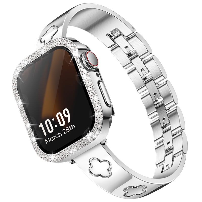Missair Luxury Band & Protective Cover Case Diamond Compatible with Apple Watch 40/41/44/45/49/42/46mm - Women's Love Series Adjustable Bracelet Strap - Deals for You Days