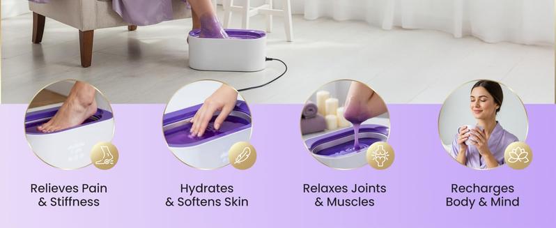 ELLA BELLA® Paraffin Wax Machine for Hand & Feet • Parafin Wax Warmer • Everything in One Kit – Paraffin Wax Refills, Mitts & Booties • Soothing Relief with Parrafin Hot Wax • Home Paraffin Wax Bath