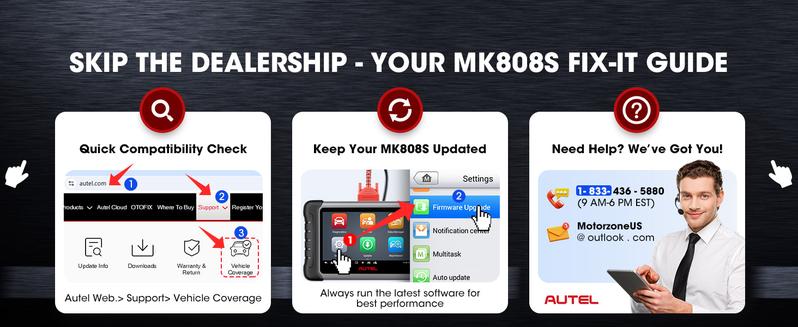 Autel Scanner MaxiCOM MK808S Car Diagnostic Scan Tool Bi-directional All Systems Diagnosis 28+ Services Active Test