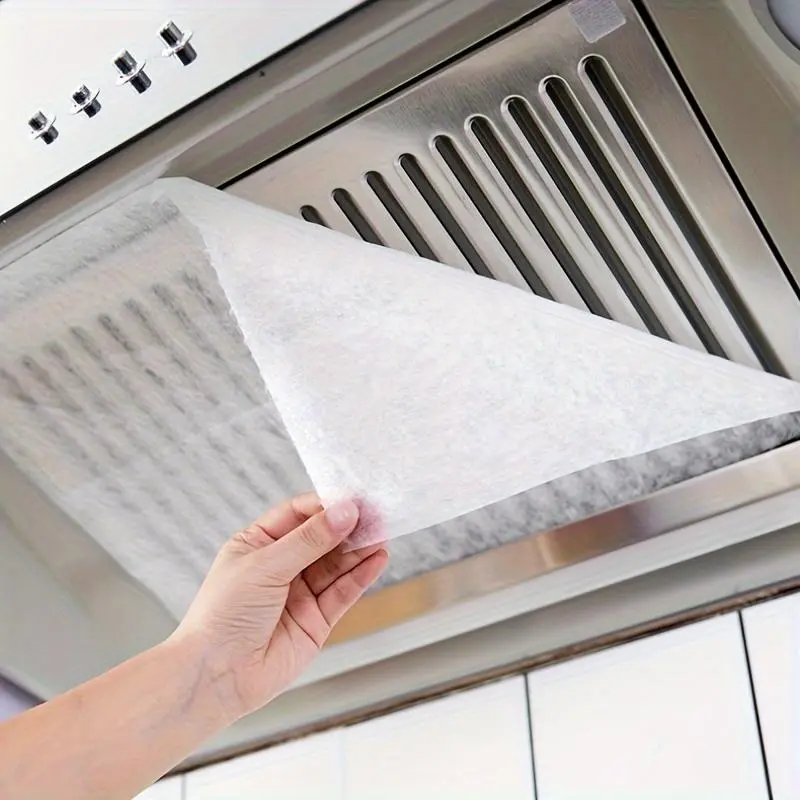 12pcs Self-Adhesive Range Hood Filters/No Cleaning Required/Oil-Absorbing Filter for Kitchen Exhaust Fan/Fits Most Range Hoods/Easy Installation/Durable And Easy to Clean/Kitchen Exhaust Fan Filter/Smooth Filter Design